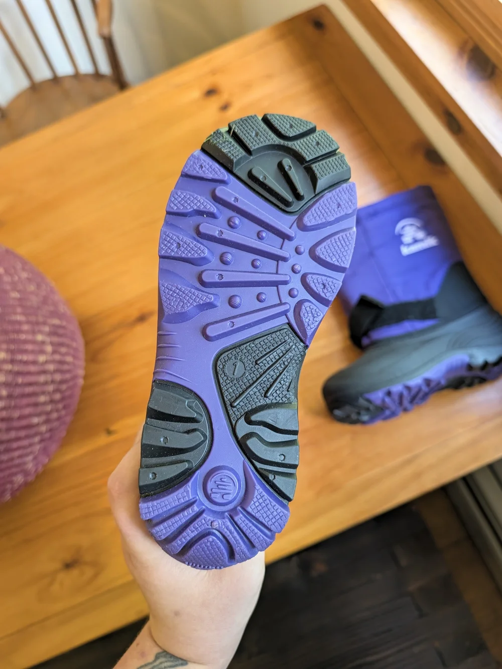 Kamik Kids Purple and Black Waterproof Snow Boots